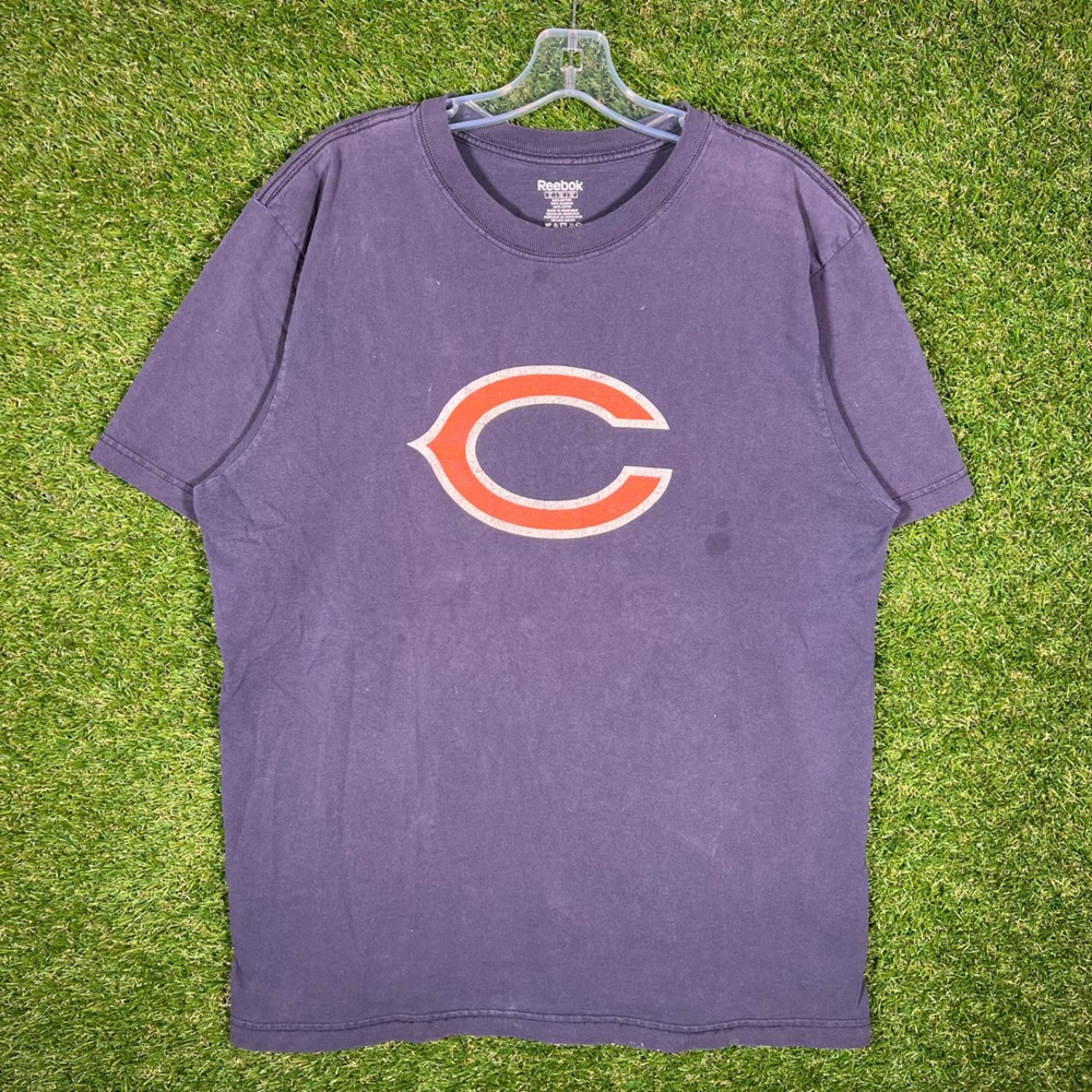 Reebok Chicago Bears NFL Graphic T-Shirt Mens‎ XL Navy Blue Cotton